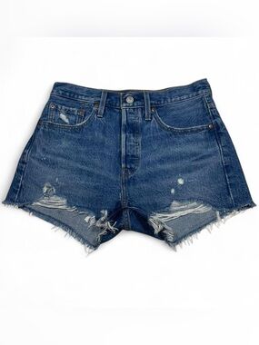 NWOT Levi's Premium 501 Distressed Cutoff Jean Shorts Women’s Size 27 Button Fly